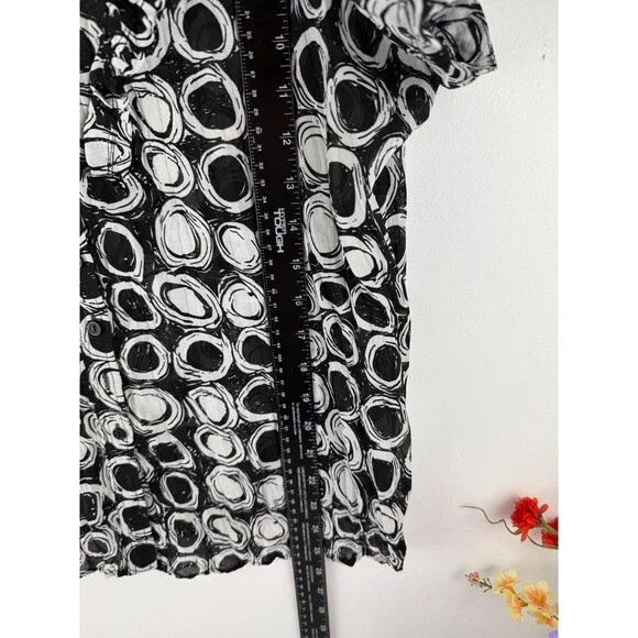 Allison Taylor Button Up Blouse Top Short Sleeve Women's Size‎ PXL petite - Picture 4 of 13